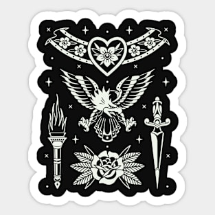 Traditional tattoo pattern Sticker